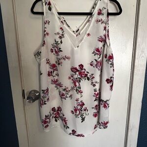 Maurices White Floral Tank Top